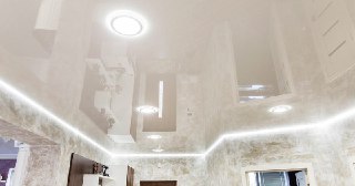 Натяжной ПВХ потолок Кушва, цена от 2085 руб.